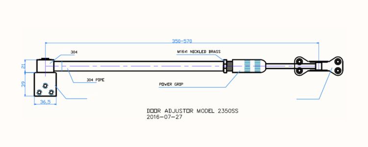 Limitadores de apertura MOD 2350 TODO INOX